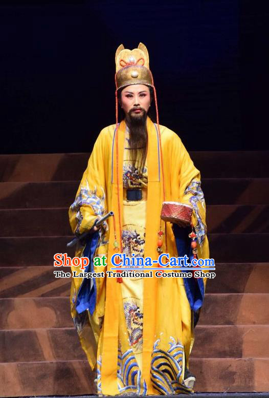 Madam Ruyi Chinese Shanxi Opera Monarch Apparels Costumes and Headpieces Traditional Jin Opera Lord Garment Emperor Li Zhi Clothing