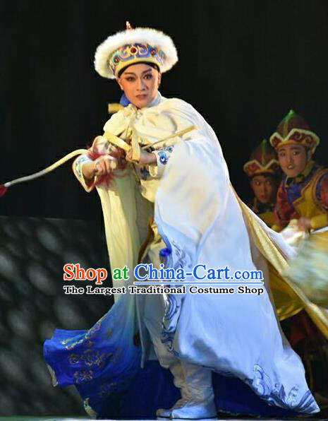 Xiaozhuang Changge Chinese Shanxi Opera Xiaosheng Apparels Costumes and Headpieces Traditional Jin Opera Young Man Garment Qing Dynasty Prince Dorgon Clothing