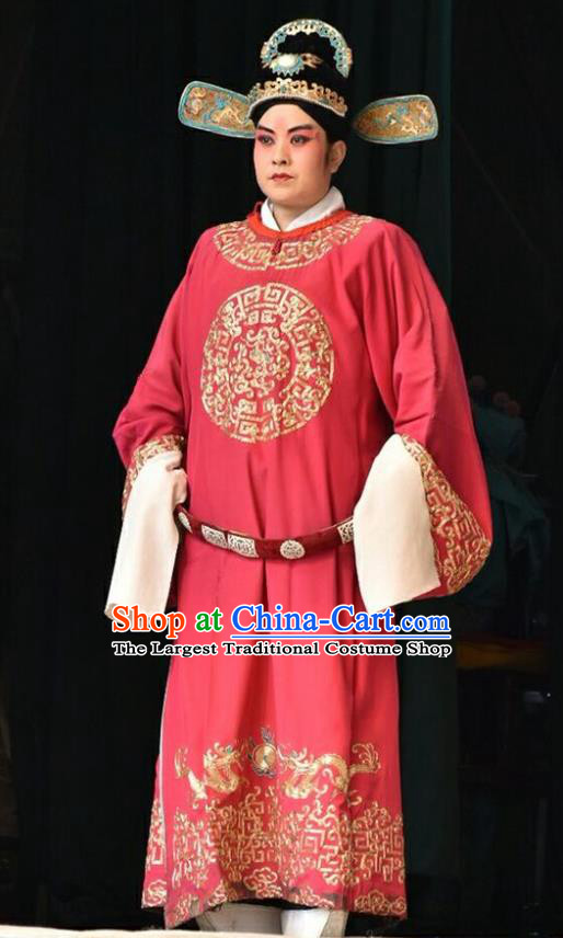 Chinese Shanxi Opera Xiaosheng Apparels Costumes and Headpieces Traditional Jin Opera Young Male Garment Number One Scholar Clothing