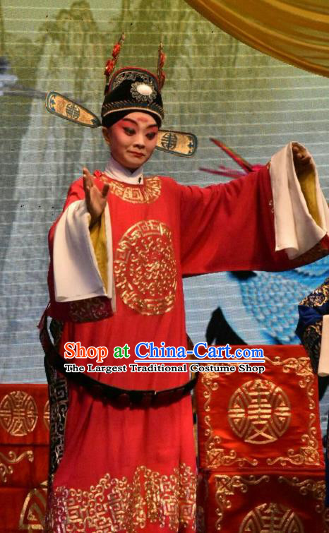 Chun Jiang Yue Chinese Shanxi Opera Number One Scholar Apparels Costumes and Headpieces Traditional Jin Opera Young Male Garment Xiaosheng Liu Bao Clothing