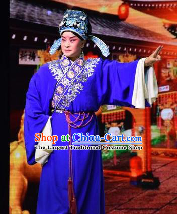 Big Feet Empress Chinese Shanxi Opera Xiaosheng Apparels Costumes and Headpieces Traditional Jin Opera Niche Garment Scholar Wang Yong Clothing