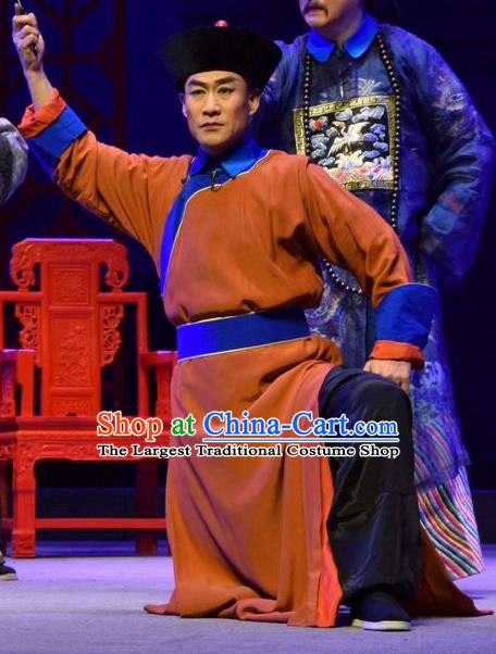 The Legend of Jin E Chinese Shanxi Opera Jailer Apparels Costumes and Headpieces Traditional Jin Opera Figurant Garment Gaoler Clothing