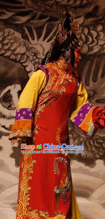 Chinese Cantonese Opera Qing Dynasty Garment Prince Rui and Concubine Zhuang Costumes and Headdress Traditional Guangdong Opera Hua Tan Apparels Imperial Consort Dress