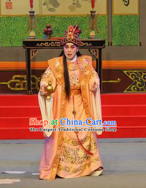 Southern Tang Emperor Chinese Guangdong Opera Young Male Apparels Costumes and Headpieces Traditional Cantonese Opera Lord Garment Monarch Li Yu Clothing