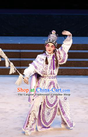 Bai Tu Ji Chinese Guangdong Opera Young Male Apparels Costumes and Headwear Traditional Cantonese Opera Garment General Liu Chengyou Clothing