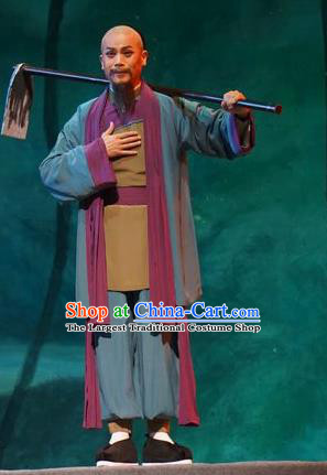 Zhuang Yuan Lin Zhaotang Chinese Guangdong Opera Farmer Apparels Costumes and Headwear Traditional Cantonese Opera Civilian Garment Qing Dynasty Clothing