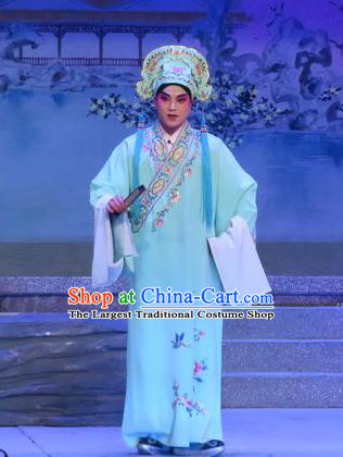 Chinese Guangdong Opera Young Male Zhu Zhong Apparels Costumes and Headwear Traditional Cantonese Opera Niche Garment Xiaosheng Clothing