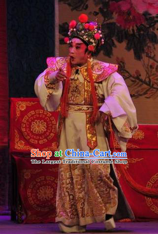 Unhappy Marriage Chinese Guangdong Opera Bully Apparels Costumes and Headwear Traditional Cantonese Opera Wusheng Garment Martial Male Clothing