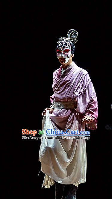 Chinese Traditional Stage Performance Male Role Apparels Costumes Historical Drama The Prince of Lanling Ancient Actor Garment Clothing and Headwear