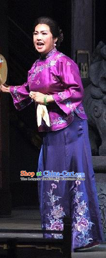 Chinese Historical Drama Autumn Begins Ancient Madame Garment Costumes Traditional Stage Show Dress Qing Dynasty Rich Female Apparels and Headpieces