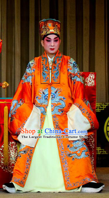 Tie Long Mount Chinese Sichuan Opera Emperor Apparels Costumes and Headpieces Peking Opera Highlights Xiaosheng Garment Lord Clothing