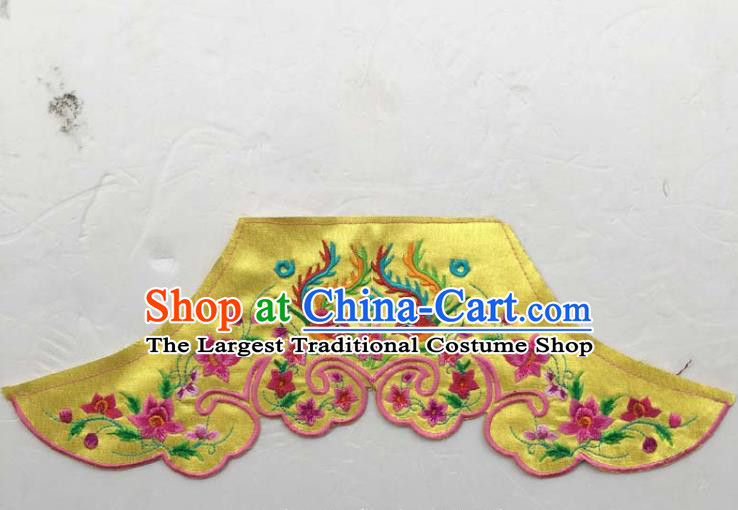 Chinese Traditional Embroidered Flowers Bird Golden Patch Decoration Embroidery Applique Craft Embroidered Bellyband Accessories