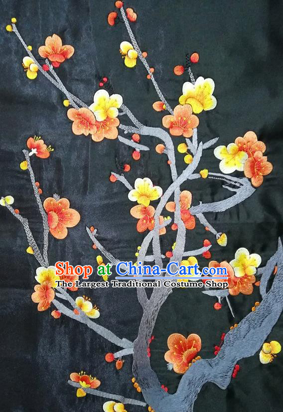 Chinese Traditional Embroidered Peach Blossom Pattern Cloth Patch Decoration Embroidery Craft Embroidered Accessories