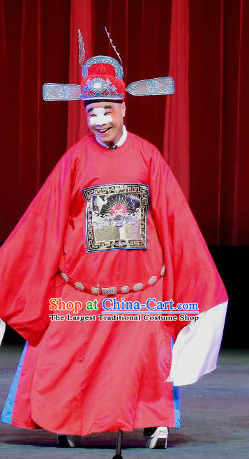 Chinese Sichuan Opera Official Apparels Costumes and Headpieces Peking Opera Highlights Rich Male Lan Musi Garment Magistrate Clothing