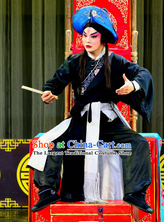 Da Hu Shou Xiao Chinese Sichuan Opera Goatherd An Jingsi Apparels Costumes and Headpieces Peking Opera Highlights Martial Male Garment Wusheng Clothing