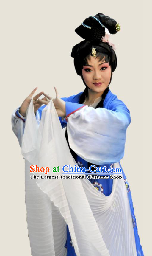 Chinese Sichuan Highlights Opera Xiaodan Garment Costumes and Headdress Princess Turandot Traditional Peking Opera Liu Er Pink Dress Maid Lady Apparels