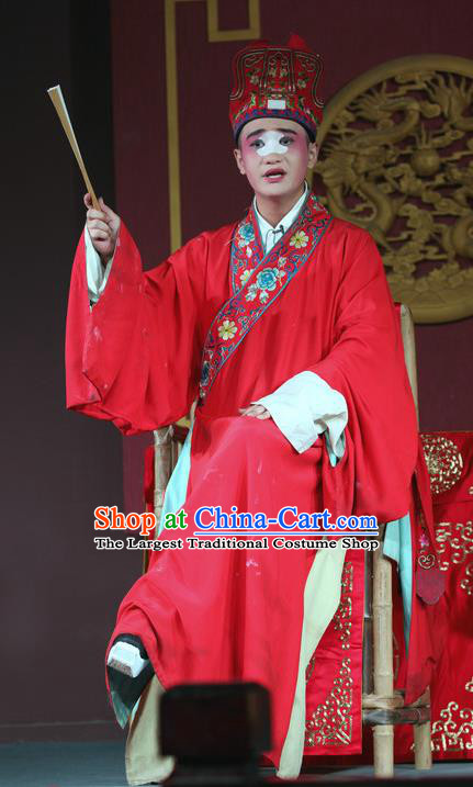 Hu Lian Nao Chai Chinese Sichuan Opera Childe Hu Lian Apparels Costumes and Headpieces Peking Opera Highlights Young Male Garment Clown Clothing