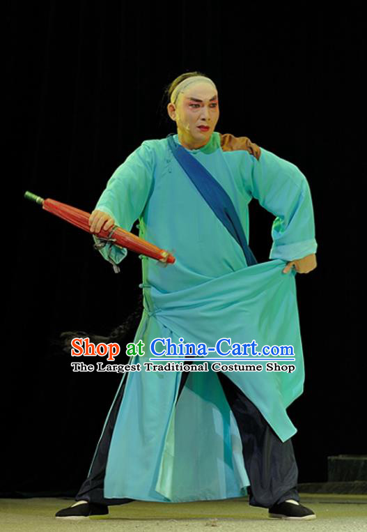 Legend of Chen Mapo Chinese Sichuan Opera Poor Male Apparels Costumes and Headpieces Peking Opera Highlights Garment Young Man Chen Fuchun Clothing