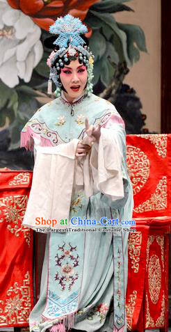 Chinese Hebei Clapper Opera Rich Lady Garment Costumes and Headdress He Feng Qun Traditional Bangzi Opera Actress Dress Hua Tan Liang Luanying Apparels