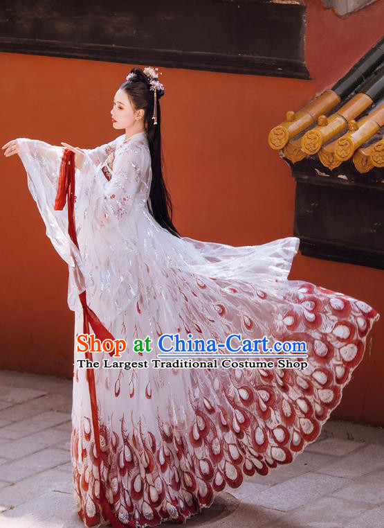 Chinese Ancient Princess Hanfu Dress Apparels Traditional Tang Dynasty Royal Infanta Historical Costumes Complete Set