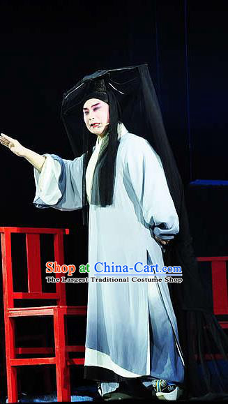 Meng Jiangnv Chinese Bangzi Opera Distress Male Wan Qiliang Apparels Costumes and Headpieces Traditional Hebei Clapper Opera Young Male Garment Clothing