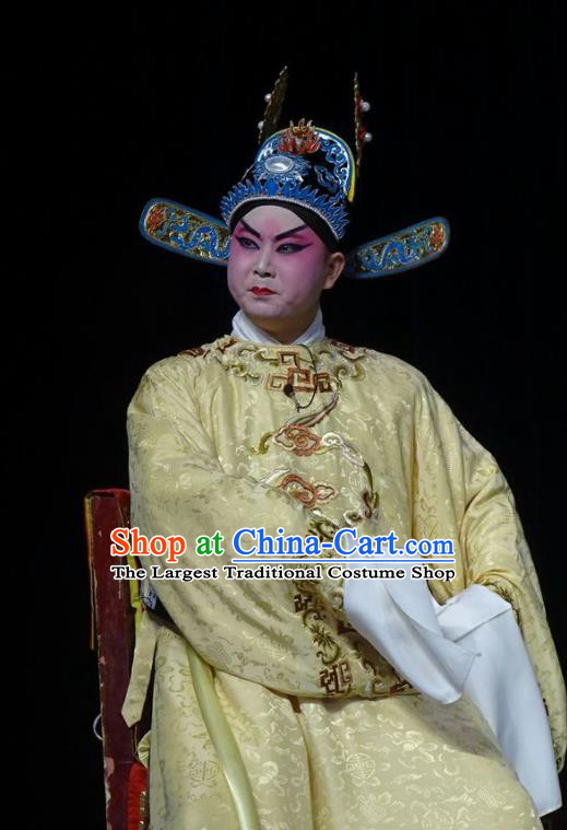 Chun Qiu Bi Chinese Bangzi Opera General Wang Jinlong Apparels Costumes and Headpieces Traditional Hebei Clapper Opera Young Male Garment Xiaosheng Clothing