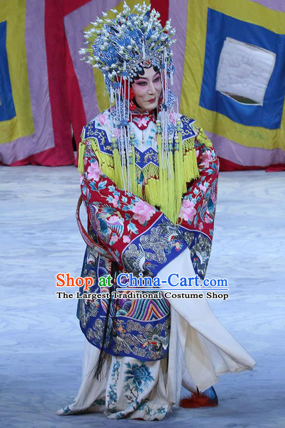 Chinese Hebei Clapper Opera Hua Tan Sun Shangxiang Garment Costumes and Headdress In Extremely Good Fortune Traditional Bangzi Opera Actress Dress Princess Apparels