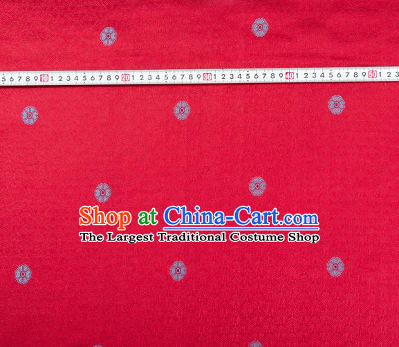 Chinese Traditional Classical Pattern Design Red Brocade Silk Fabric Tapestry Material Asian DIY Tibetan Robe Satin Damask