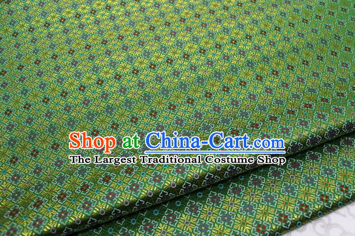 Green Chinese Classical Pattern Design Brocade Mongolian Robe Silk Fabric DIY Satin Damask Asian Traditional Tapestry Material