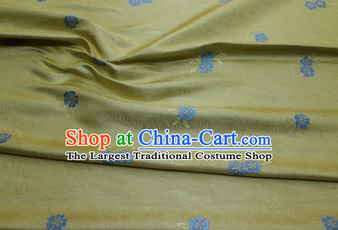 Chinese Classical Blossom Pattern Design Ginger Brocade Silk Fabric DIY Satin Damask Asian Traditional Qipao Dress Tapestry Material