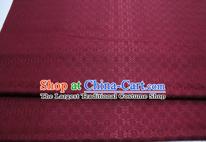 Chinese Mongolian Robe Classical Pattern Design Maroon Brocade Asian Traditional Tapestry Material DIY Satin Damask Silk Fabric