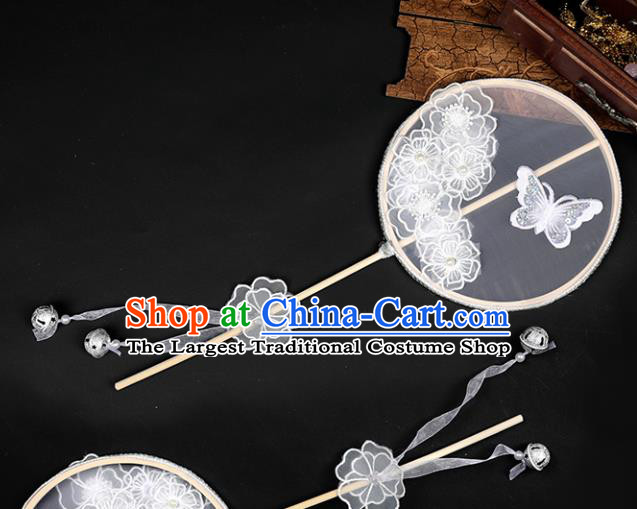 Chinese Handmade Hanfu Silk Fan Accessories Decoration Traditional Ancient Princess Palace Fan for Women