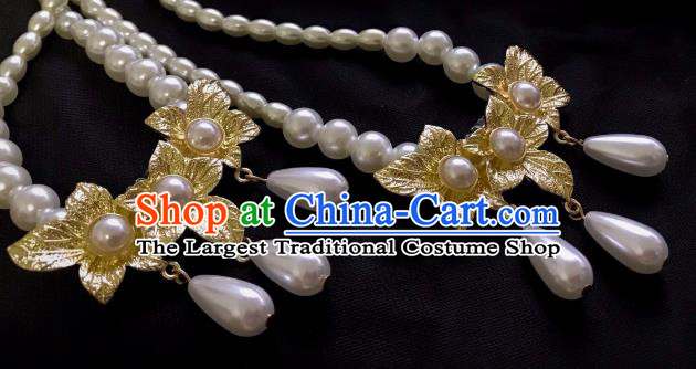 Top Grade Chinese Classical Ming Dynasty Necklet Jewelry Accessories Handmade Ancient Hanfu Beads Necklace for Women