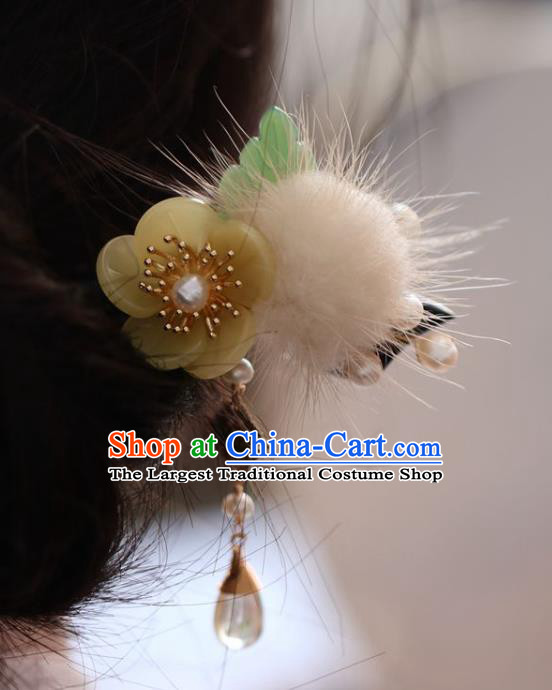 Handmade Chinese Cheongsam Hair Clip Traditional Hanfu Hair Accessories Ebony Hairpins for Women