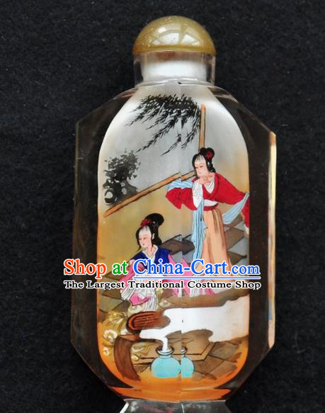 Chinese Handmade Snuff Bottle Traditional Inside Painting Dream of the Red Chamber Snuff Bottles Artware