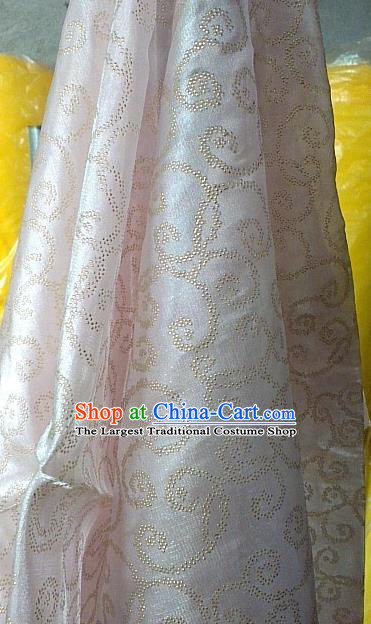 Chinese Traditional Pattern Design Pink Veil Fabric Grenadine Cloth Asian Gauze Material