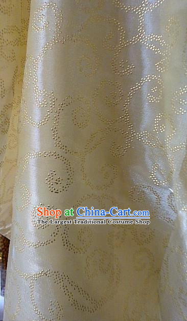 Chinese Traditional Pattern Design Beige Veil Fabric Grenadine Cloth Asian Gauze Material