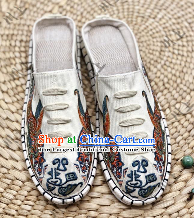 Chinese Traditional National Canvas Shoes Embroidered Shoes Martial Arts Shoes Men Shoes Handmade Multi Layered Shoes