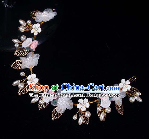 Wedding Princess Headband Elegant Hair Accessories Bride Flowers Hair Clasp