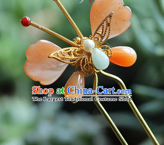 China Ancient Princess Butterfly Hairpin Traditional Ming Dynasty Ceregat Hair Stick