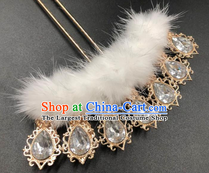 China Ming Dynasty Princess Hair Stick Traditional Hair Accessories Ancient Hanfu Crystal Hairpin