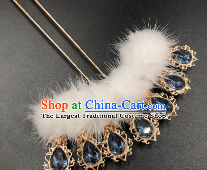 China Traditional Hair Accessories Ming Dynasty Princess Hair Stick Ancient Hanfu Crystal Hairpin