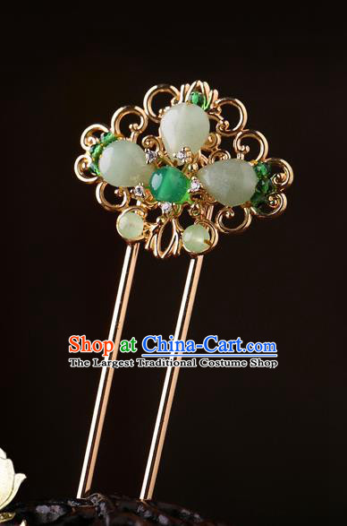 China Classical Hair Stick Traditional Cheongsam Hair Accessories Handmade Golden Hairpin