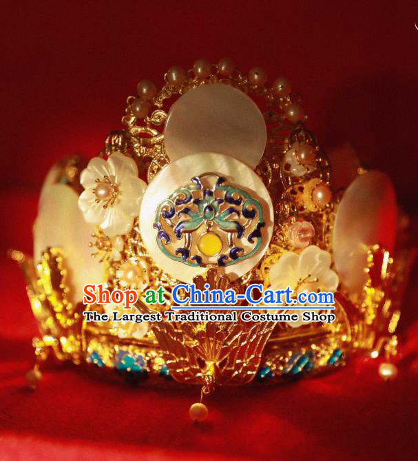 China Ancient Ming Dynasty Wedding Hair Crown Traditional Hanfu Hair Accessories Phoenix Coronet