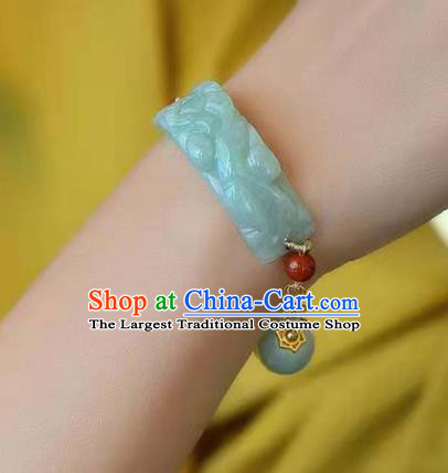 China Handmade Jade Carving Pi Xiu Bracelet Traditional Jewelry Accessories National Bangle