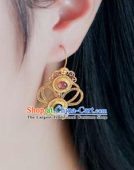 Handmade China Cheongsam Earrings Traditional Ming Dynasty Palace Eardrop Accessories National Jewelry