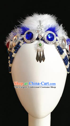 China Traditional Mongol Nationality Hat Handmade Ethnic Folk Dance Hair Accessories