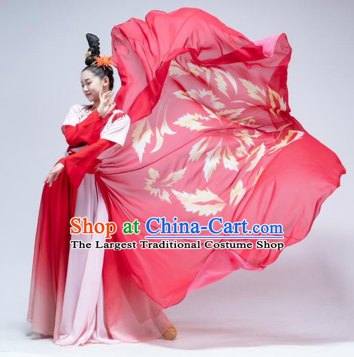 Traditional China Court Dance Stage Performance Costume Classical Dance Red Hanfu Dress