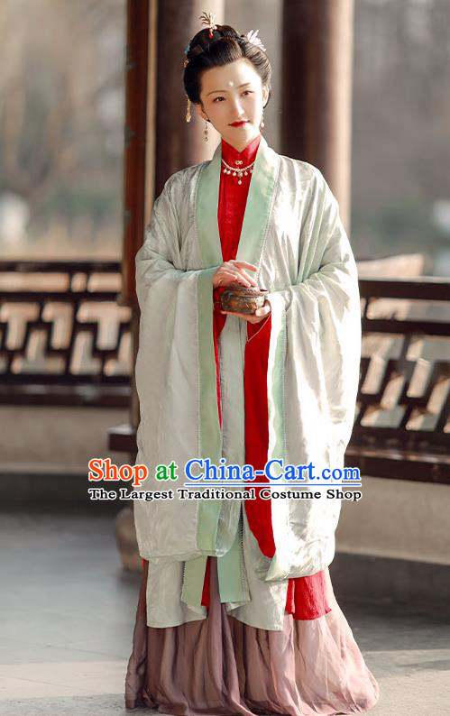 China Ancient Imperial Mistress Hanfu Costumes Traditional Ming Dynasty Noble Countess Historical Clothing