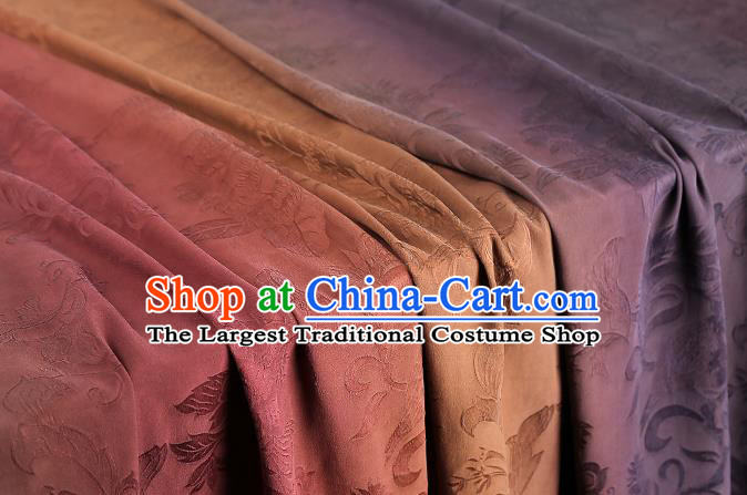 Chinese Cheongsam Gradient Gambiered Guangdong Gauze Classical Pattern Silk Fabric Traditional Jacquard Brocade Drapery